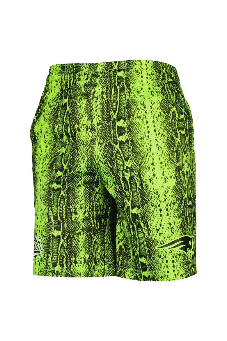 Men's New Era Neon Green New England Patriots Summer Pop Shorts, Alternate, color, Neon Green