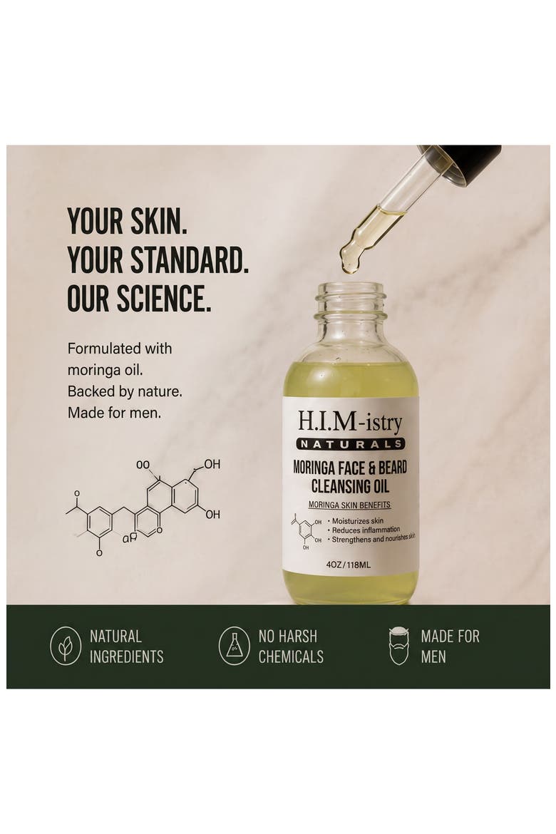 Moringa Face & Beard Cleansing Oil, Alternate, color, NO COLOR
