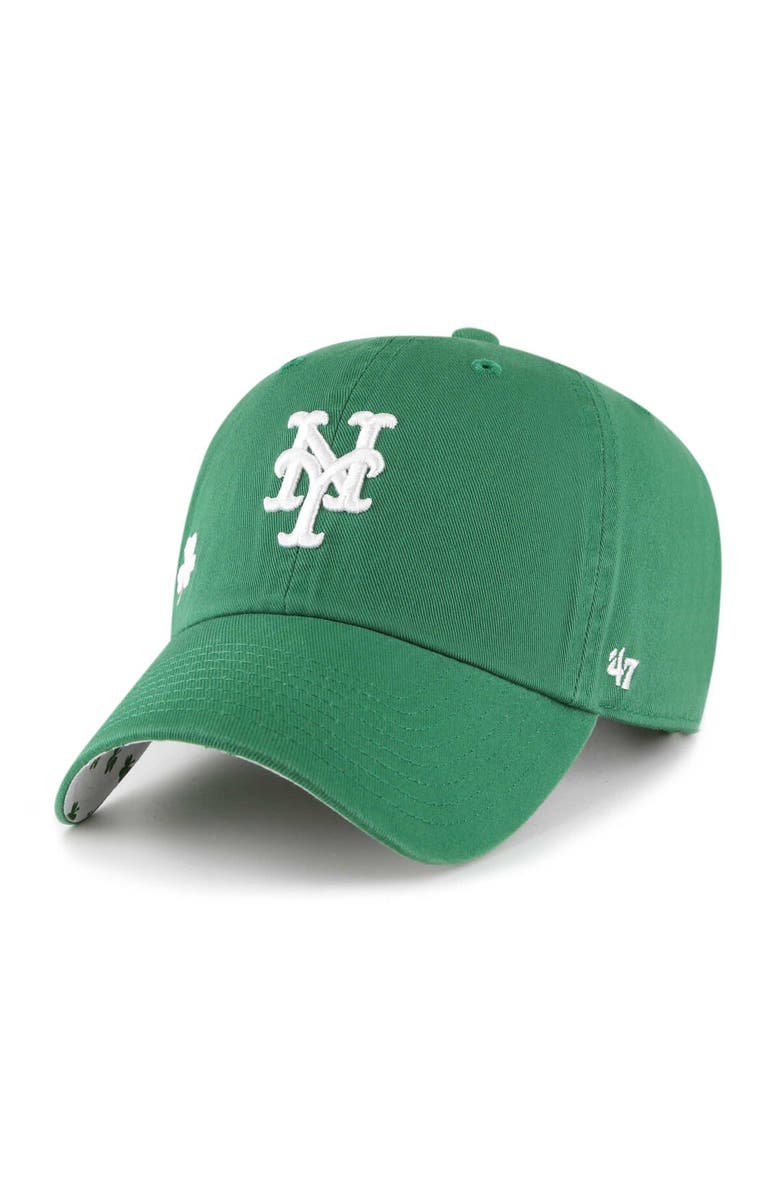 '47 Men's '47 Kelly Green New York Mets St. Patrick's Day Icon Clean Up Adjustable Hat, Alternate, color, 