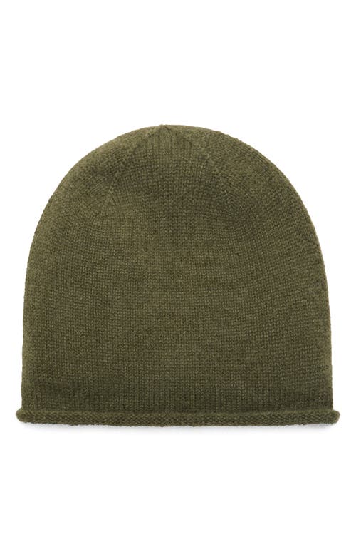 Mango Cashmere Beanie In Green