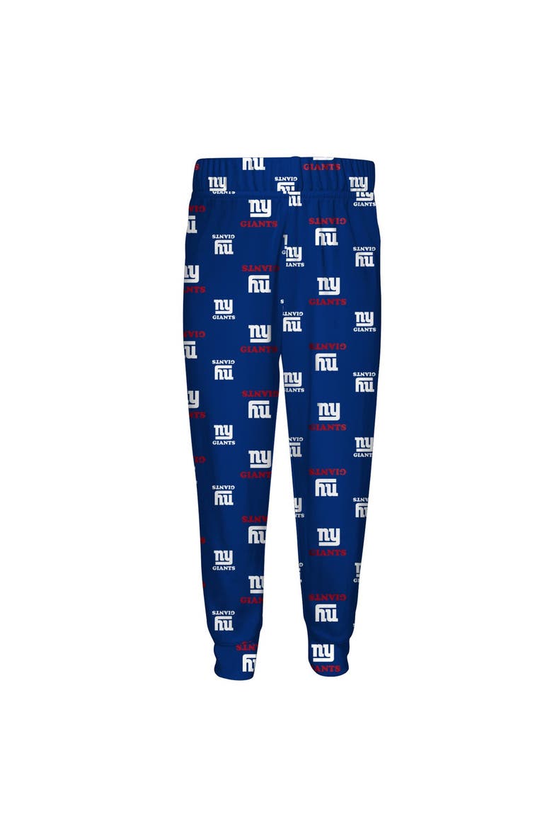 Youth Outerstuff Blue New York Giants All-Over-Print Long Sleeve T-Shirt and Pants Sleep Set, Alternate, color, Blue