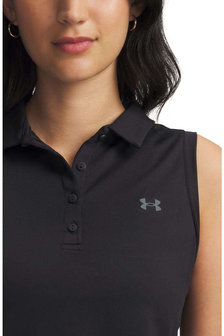 Sleeveless Golf Polo, Alternate, color, BLACK
