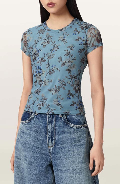 Ellie Floral Mesh T-Shirt