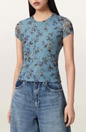 AllSaints Ellie Floral Mesh T-Shirt