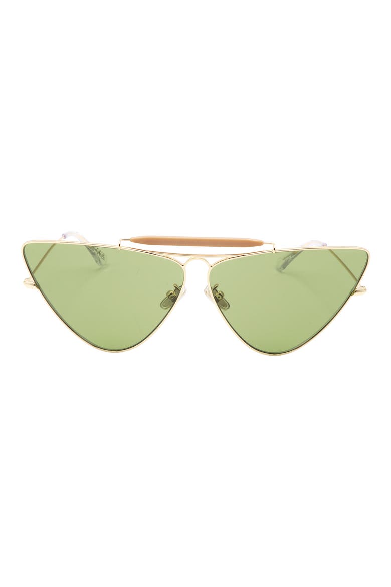 73mm Cat Eye Sunglasses, Main, color, GOLD / GOLD