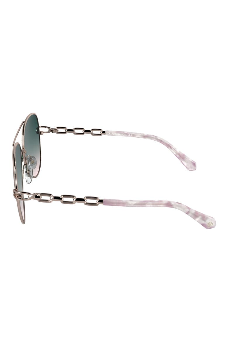 Korinne 61mm Gradient Aviator Sunglasses, Alternate, color, ROSE