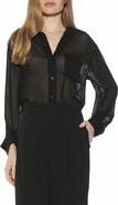 Alexia Admor Atticus Sheer Button Up Shirt