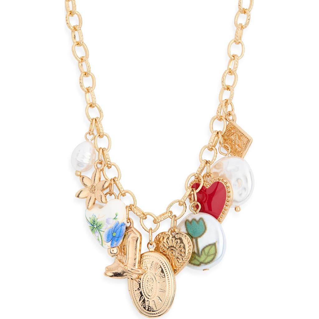 Bp. Charm Frontal Necklace In Gold