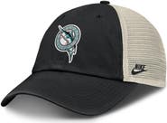 Nike Men's Nike Black/Natural Florida Marlins Cooperstown Collection Club Trucker Adjustable Hat