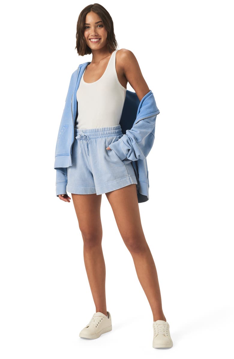 Splendid Terry Drawstring Shorts, Alternate, color, Steel Blue