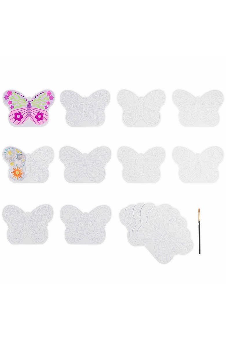 Vivid by Brea Reese Mixed Media Coloring Pad, Butterfly, 24 Shaped Sheets, Alternate, color, Multicolored
