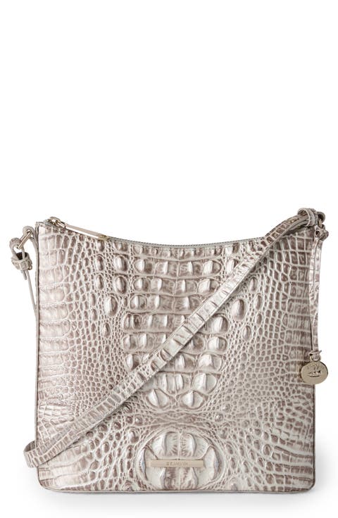 Katie Croc Embossed Leather Crossbody Bag
