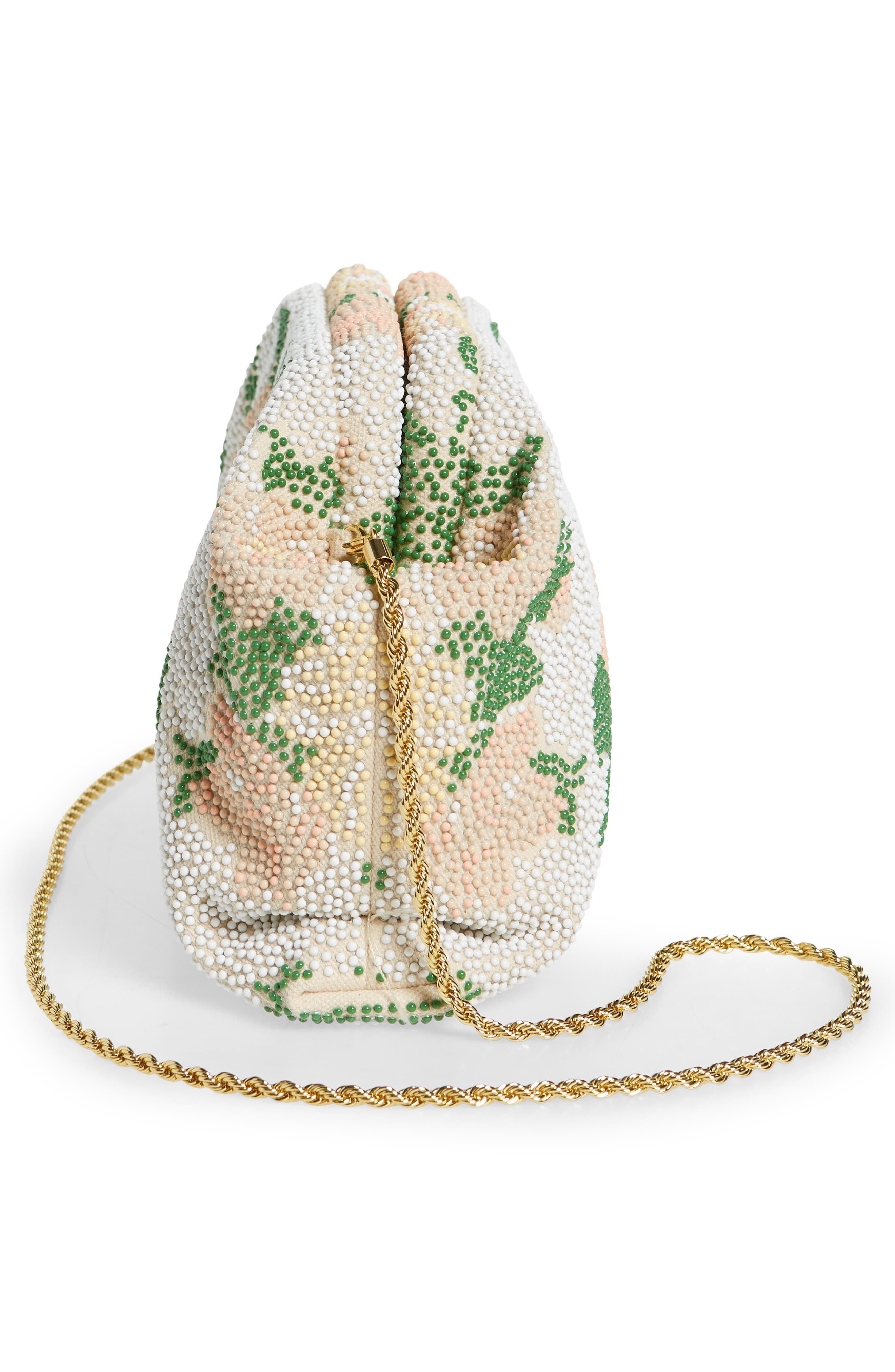 Doreen Frame Pouch, Alternate, color, CREAM FLORAL