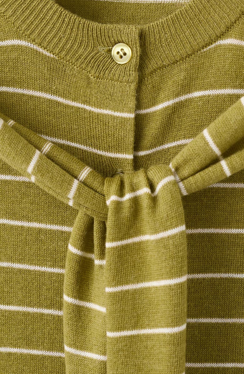 MANGO Tie Neck Sweater Vest, Alternate, color, Olive Green