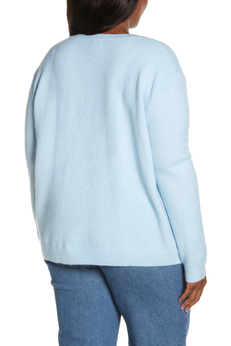 Women's Cozy Crewneck Sweater, Alternate, color, BLUE FALLS