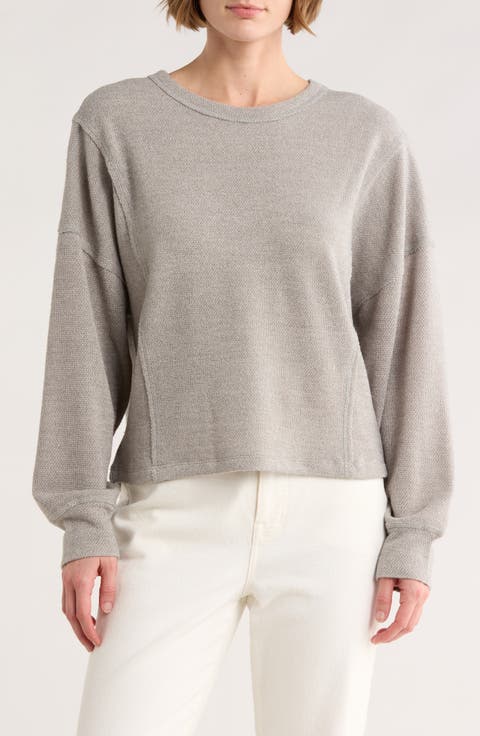 Textured Knit Long Sleeve Shirt