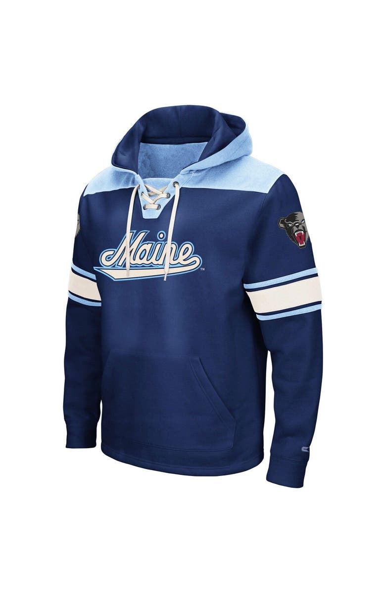 COLOSSEUM Men's Colosseum Navy Maine Black Bears 2.0 Lace-Up Pullover Hoodie, Alternate, color, Navy