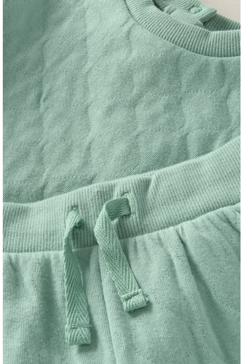Quilted Sweatshirt & Sweatpants Set, Alternate, color, GREEN GRANITE