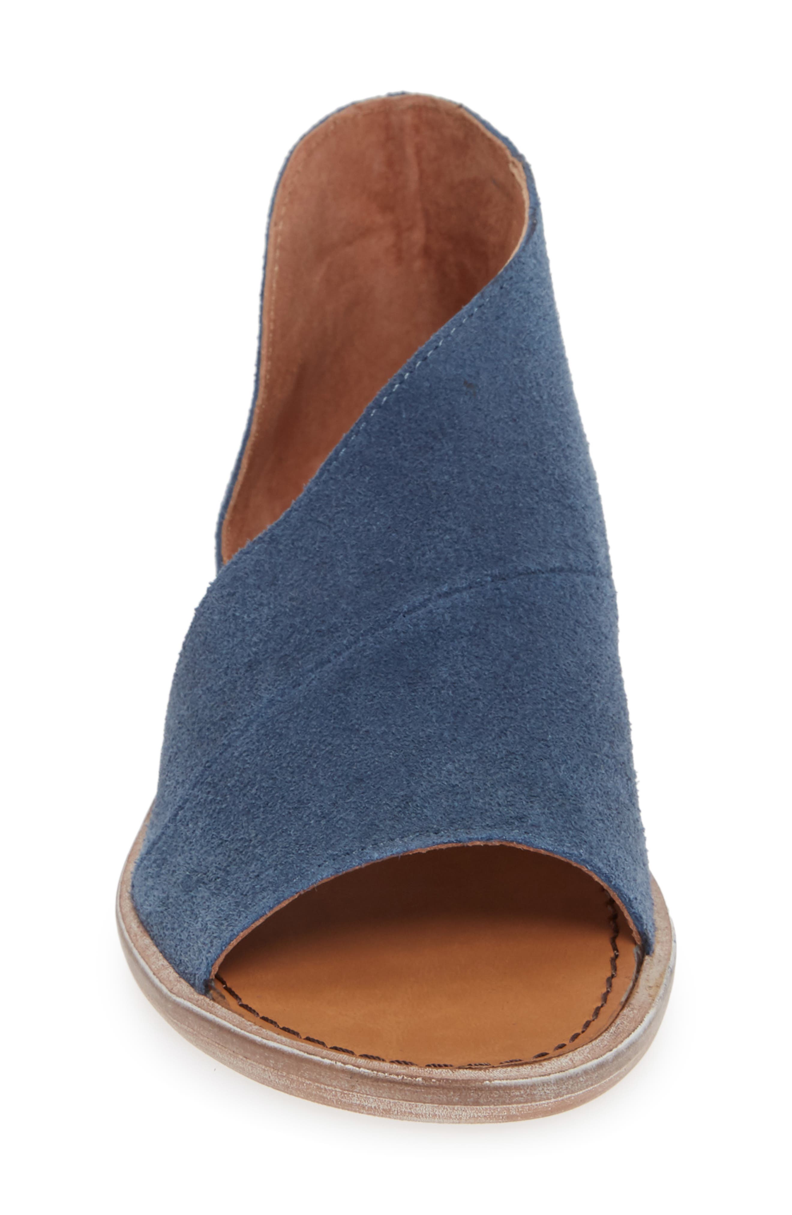 Mont Blanc Asymmetrical Sandal, Alternate, color, BLUE SUEDE