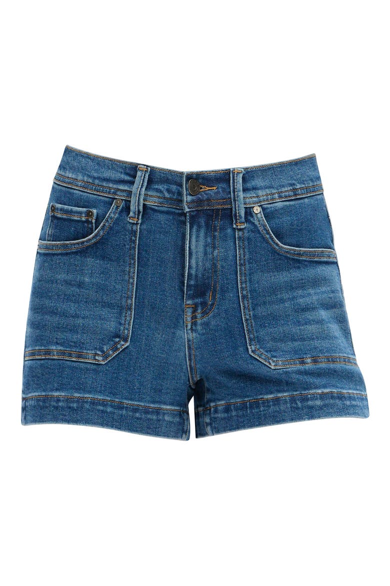 Mid Rise Denim Shorts, Alternate, color, DARK BLUE