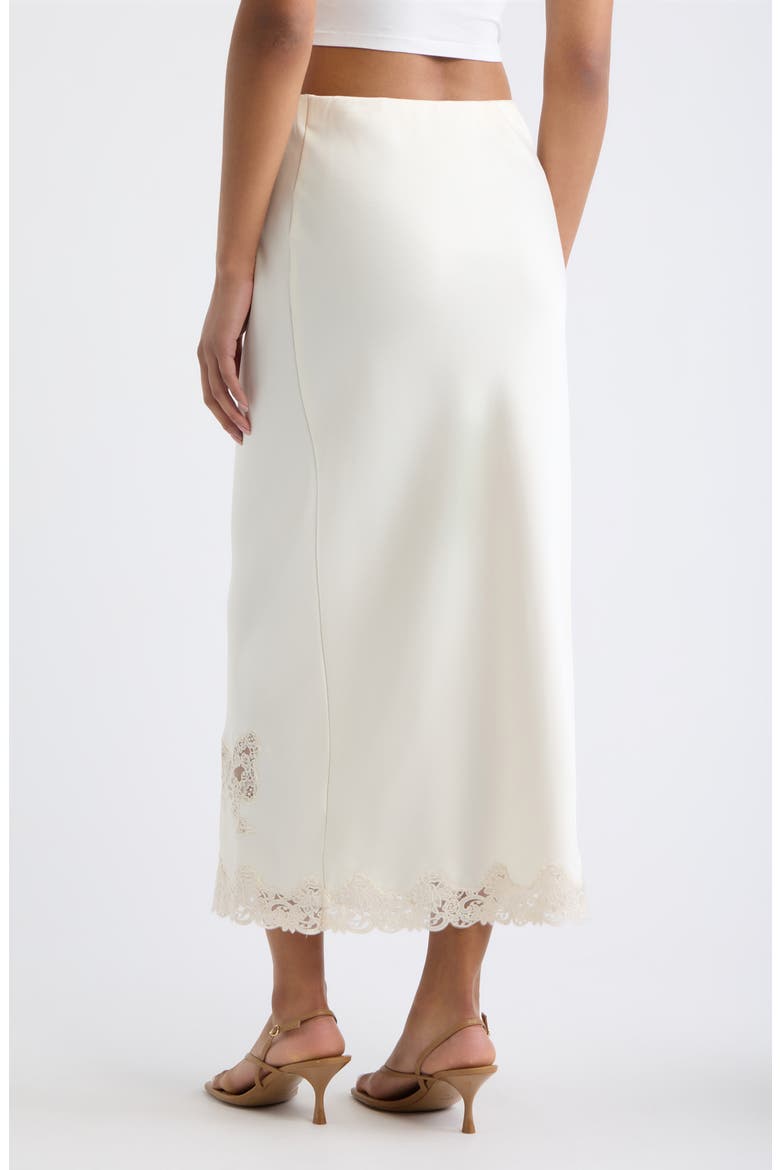 Avelaine Lace Trim Maxi Skirt, Alternate, color, ALABASTER GLOW