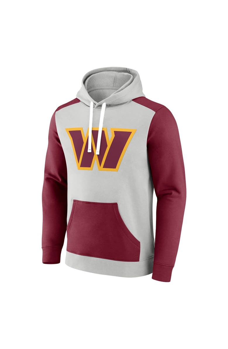 FANATICS Men's Fanatics Branded Gray/Burgundy Washington Commanders Big & Tall Team Fleece Pullover Hoodie, Alternate, color, 