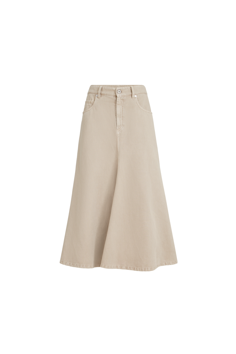 Five-pocket flared skirt, Alternate, color, Beige