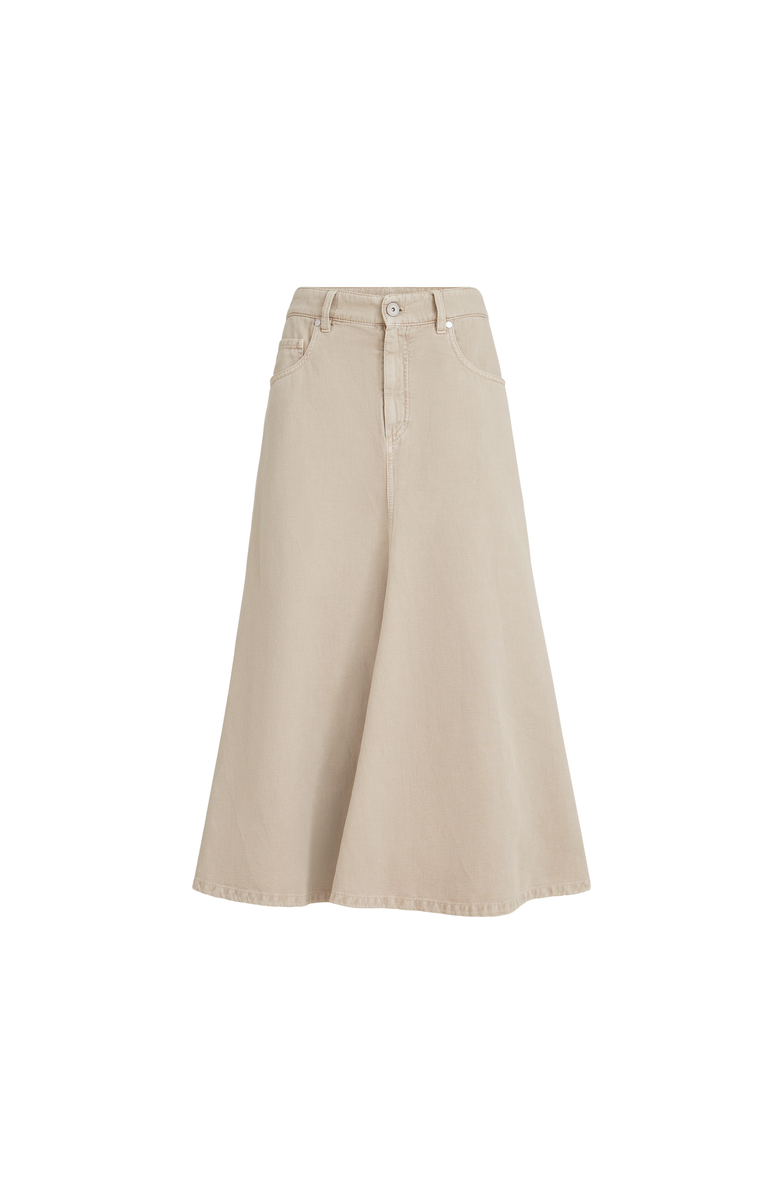 Brunello Cucinelli Five-pocket flared skirt, Alternate, color, Beige