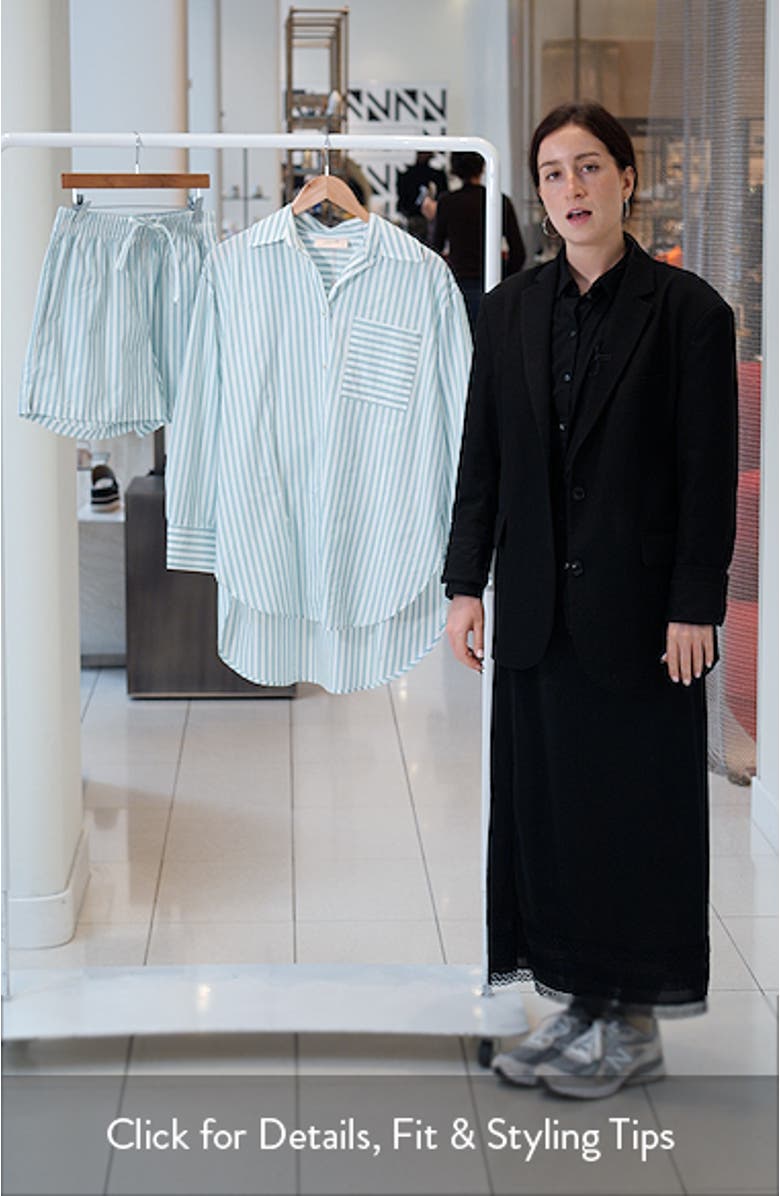 Double Stripe Short Cotton Pajamas, sales video thumbnail