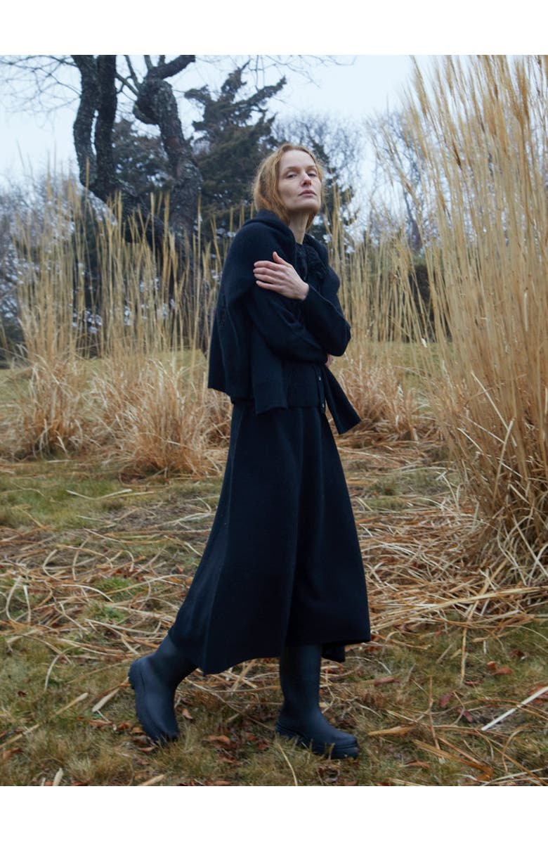 Lingua Franca Brushed Wool A-Line Skirt, Alternate, color, 