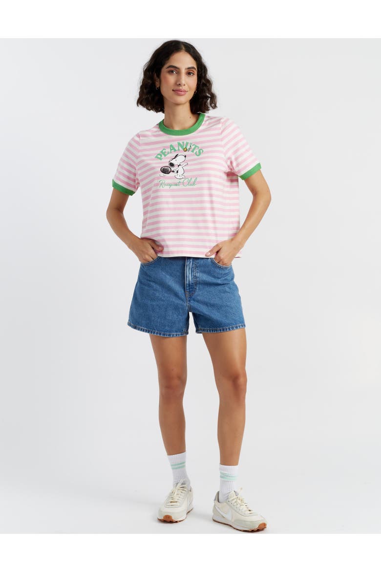 Cotton Peanuts Racquet Club T-Shirt, Alternate, color, Pink