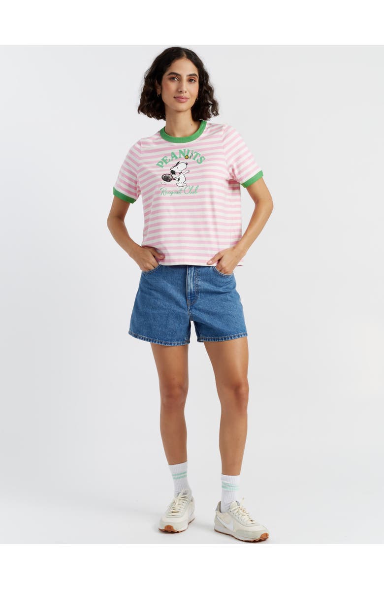 Chinti & Parker Cotton Peanuts Racquet Club T-Shirt, Alternate, color, Pink