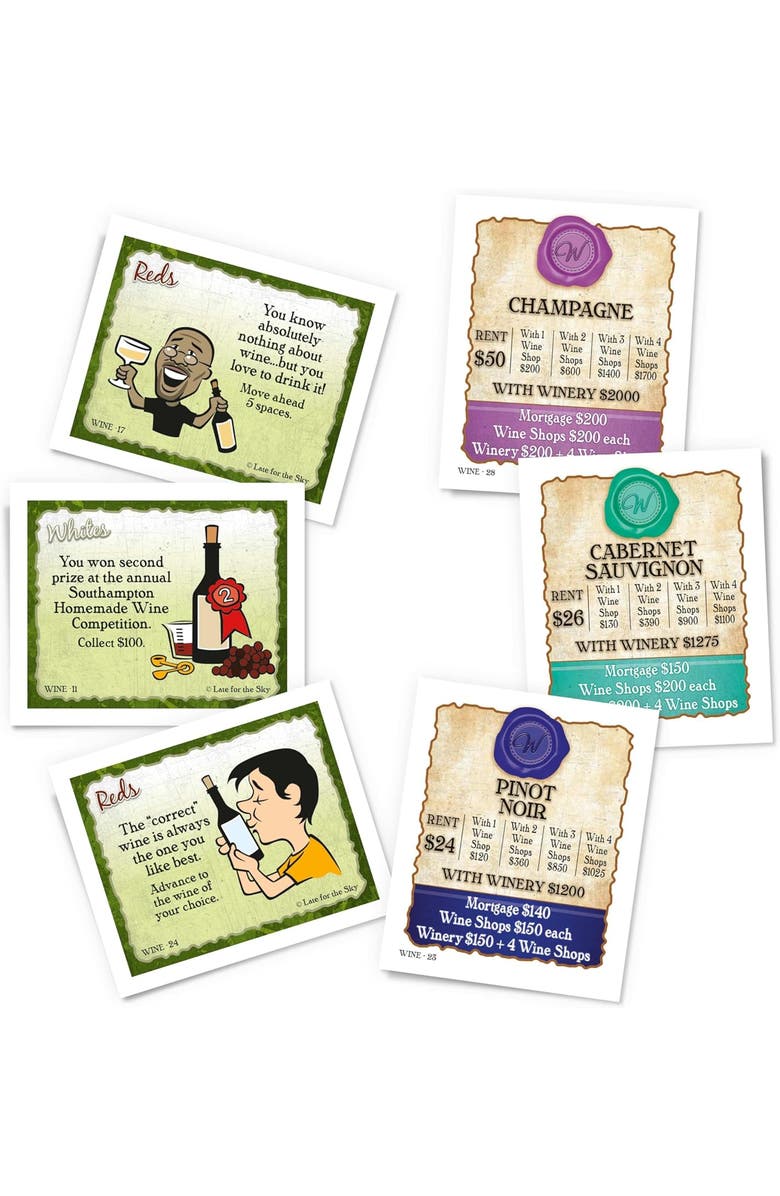 Late for the Sky Wineopoly Monopoly Board Game, Alternate, color, Multicolored