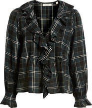 DÔEN Hardy Ruffle Pintuck Organic Cotton Top