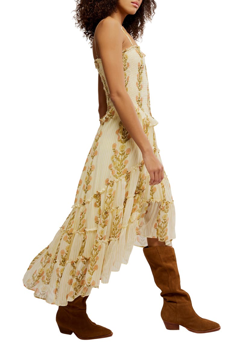 Alejandra Smocked Bodice Tiered Sundress, Alternate, color, CLOUD COMBO