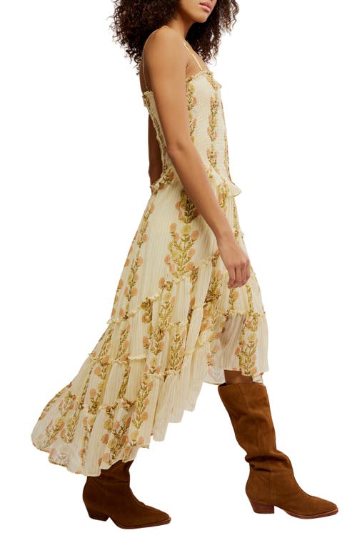 Free People Alejandra Smocked Bodice Tiered Sundress In Yellow