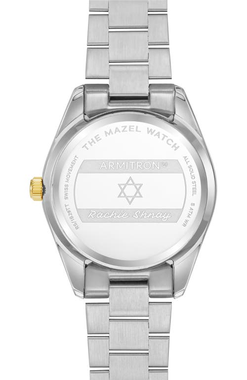 Rachie Shnay The Mazel Rose Quartz Two-tone Bracelet Watch, 36mm In Pink