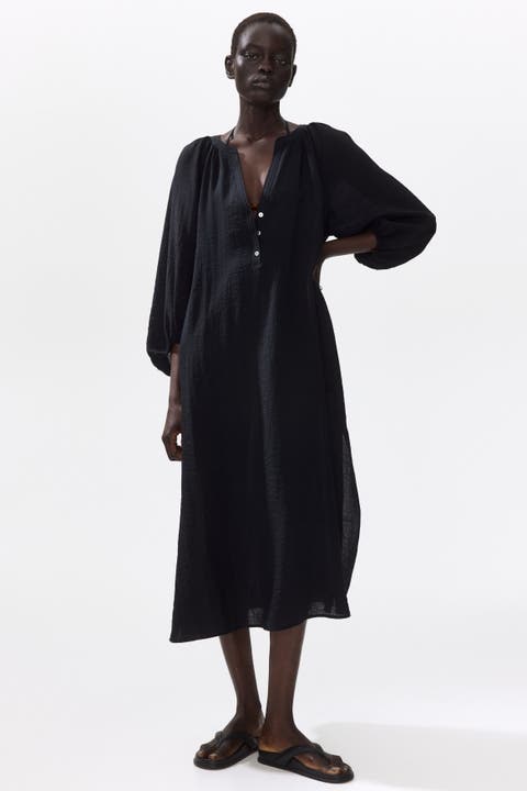 Oversized Tie-belt Dress