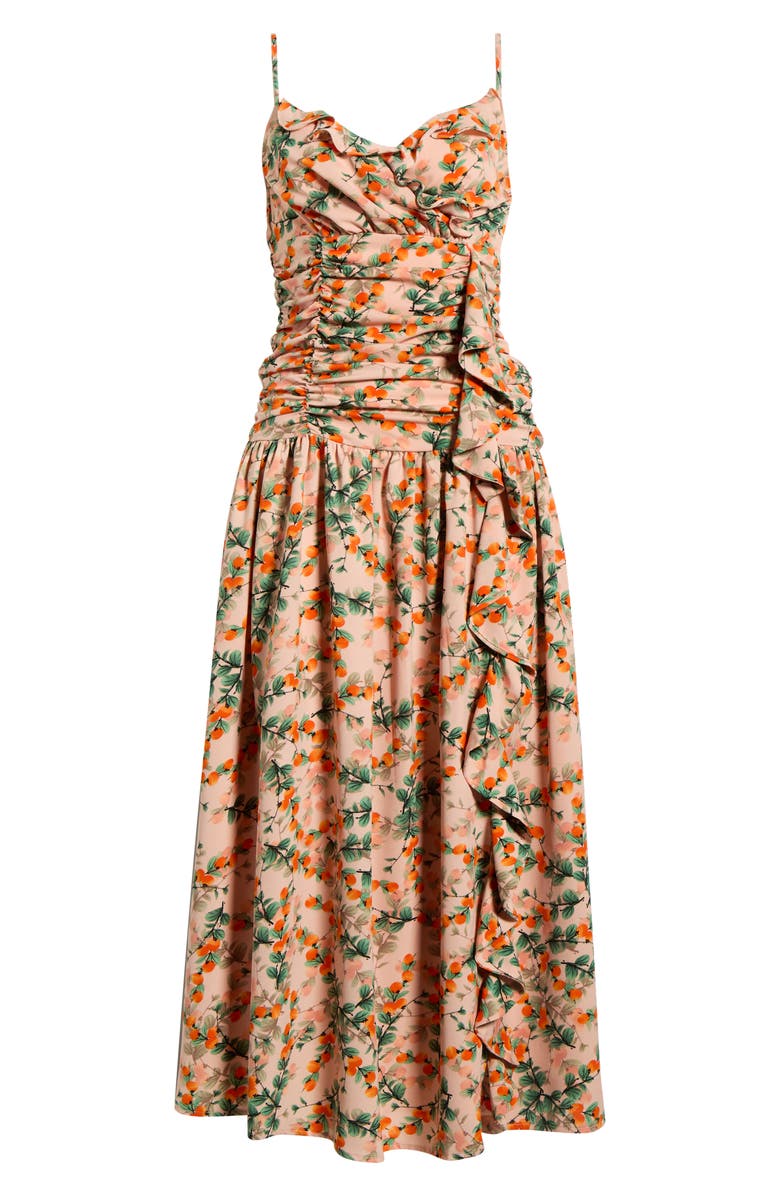 SUGARLIPS Heidi Floral Bristol Ruched Maxi Dress, Main, color, 
