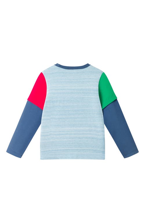 Andy & Evan Kids' Varsity Bear Twofer Long Sleeve Graphic T-shirt In Blue
