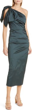 Veronica Beard Beilis Ruched One-Shoulder Cocktail Dress