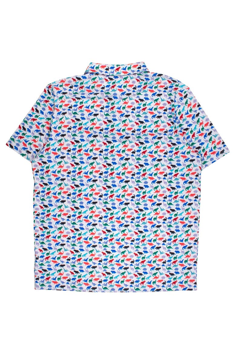 Knit Short Sleeve Performance Polo, Alternate, color, Dino Roar