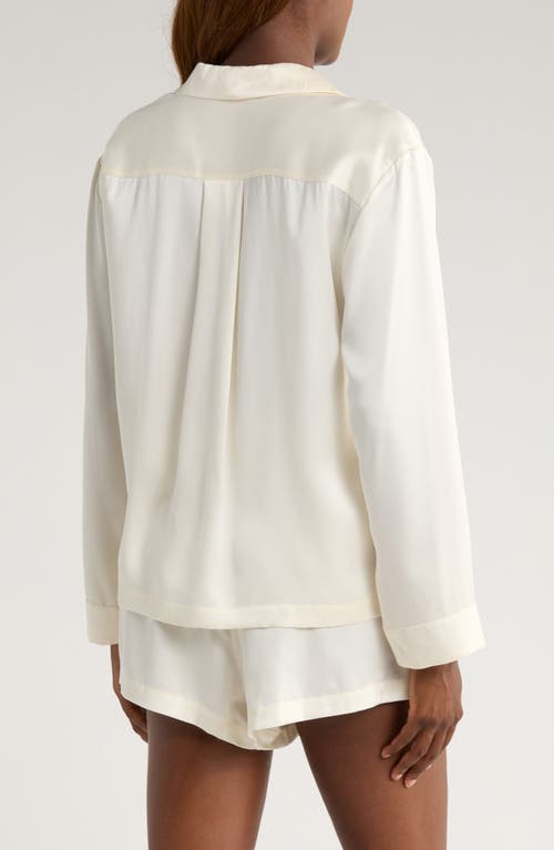 Lunya Washable Silk Short Pajamas In White