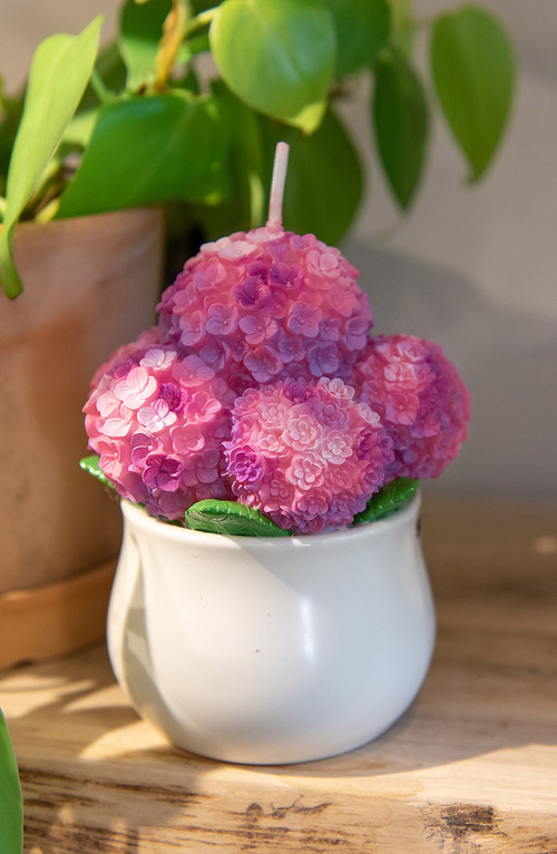 Southlake Gifts Hydrangea Candle In Red