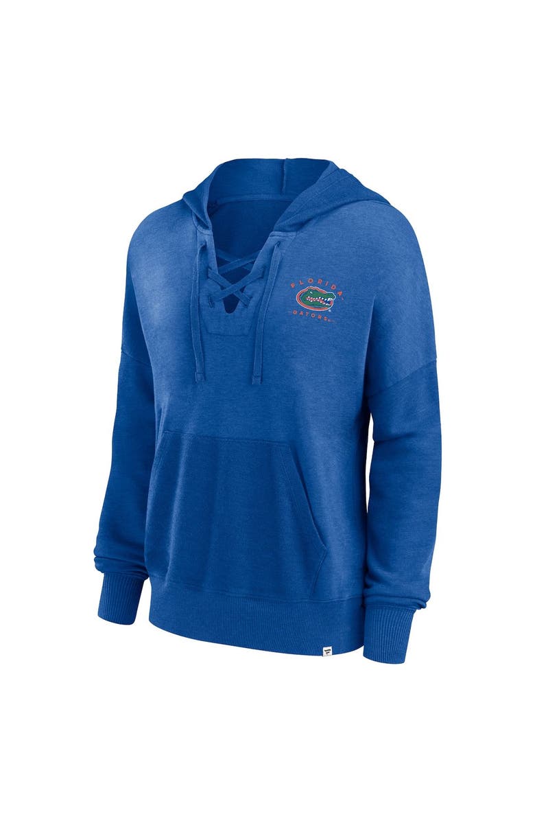 FANATICS Women's Fanatics Branded Heather Royal Florida Gators Campus Lace-Up Pullover Hoodie, Alternate, color, 