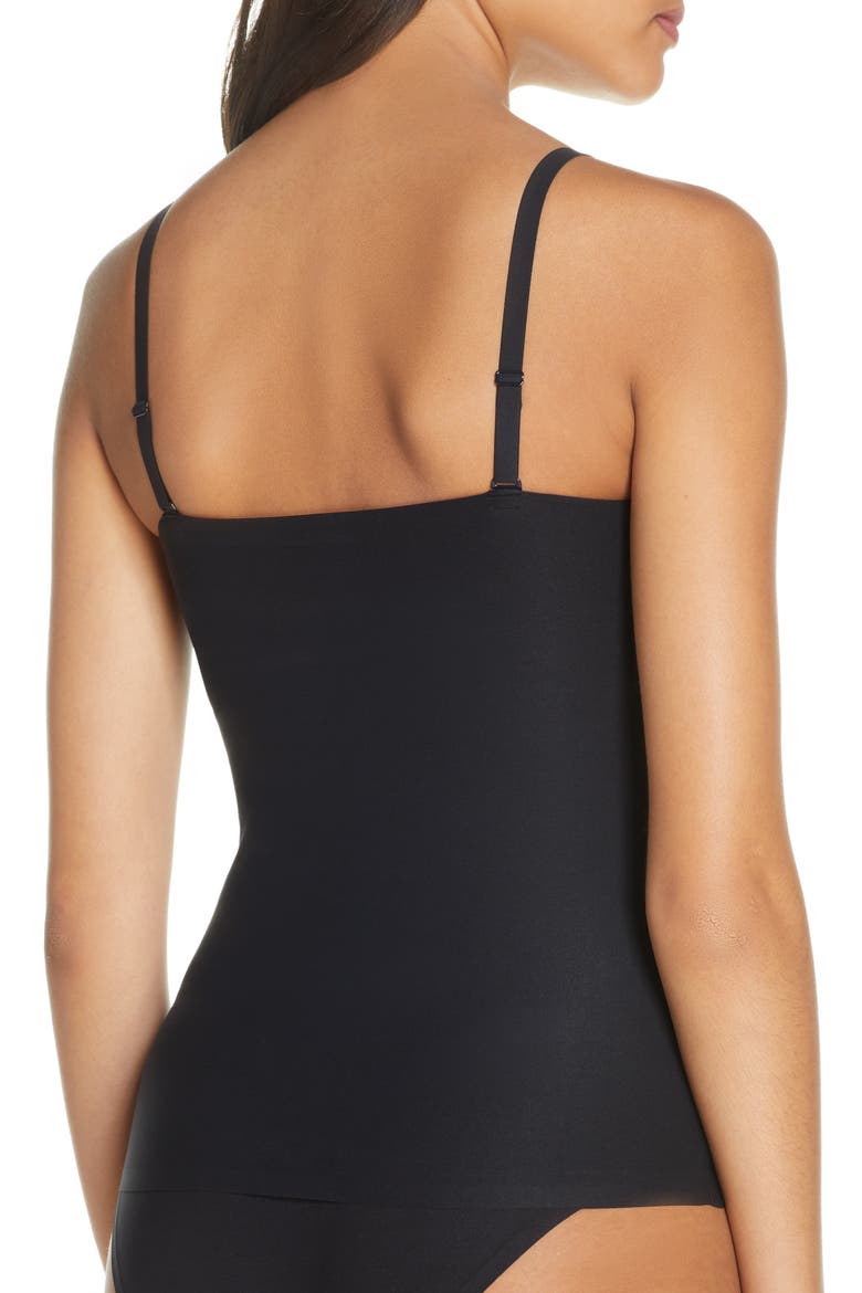 Soft Stretch Padded Camisole, Alternate, color, BLACK