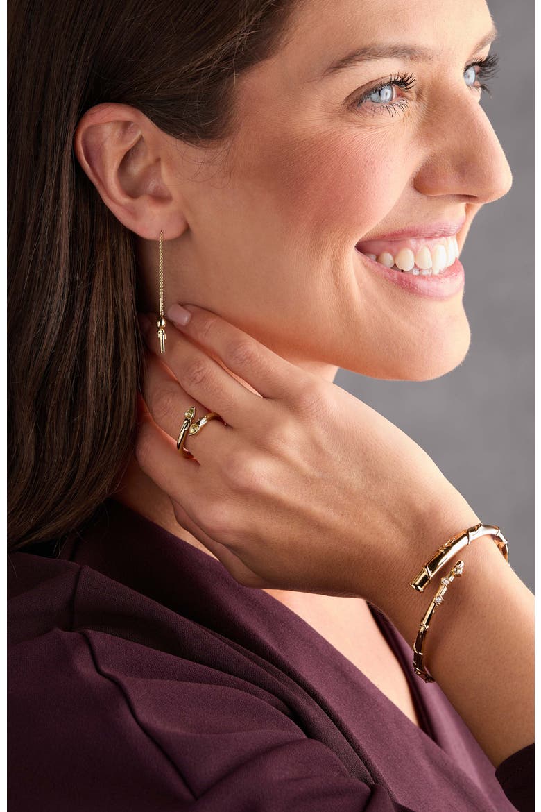Harry Potter Great Hall Candle Threader Earrings, Alternate, color, Gold