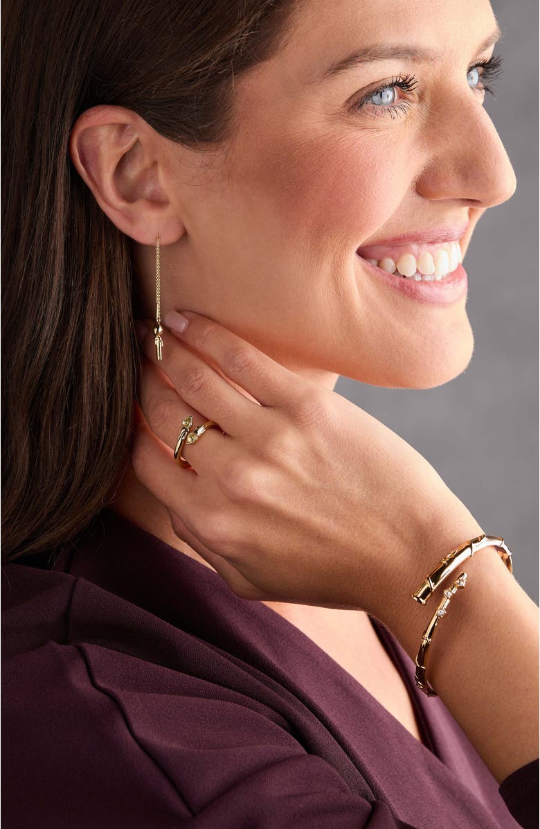 Alex and Ani Harry Potter Great Hall Candle Threader Earrings, Alternate, color, Gold