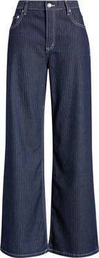 MANGO Isola Stripe Straight Leg Jeans