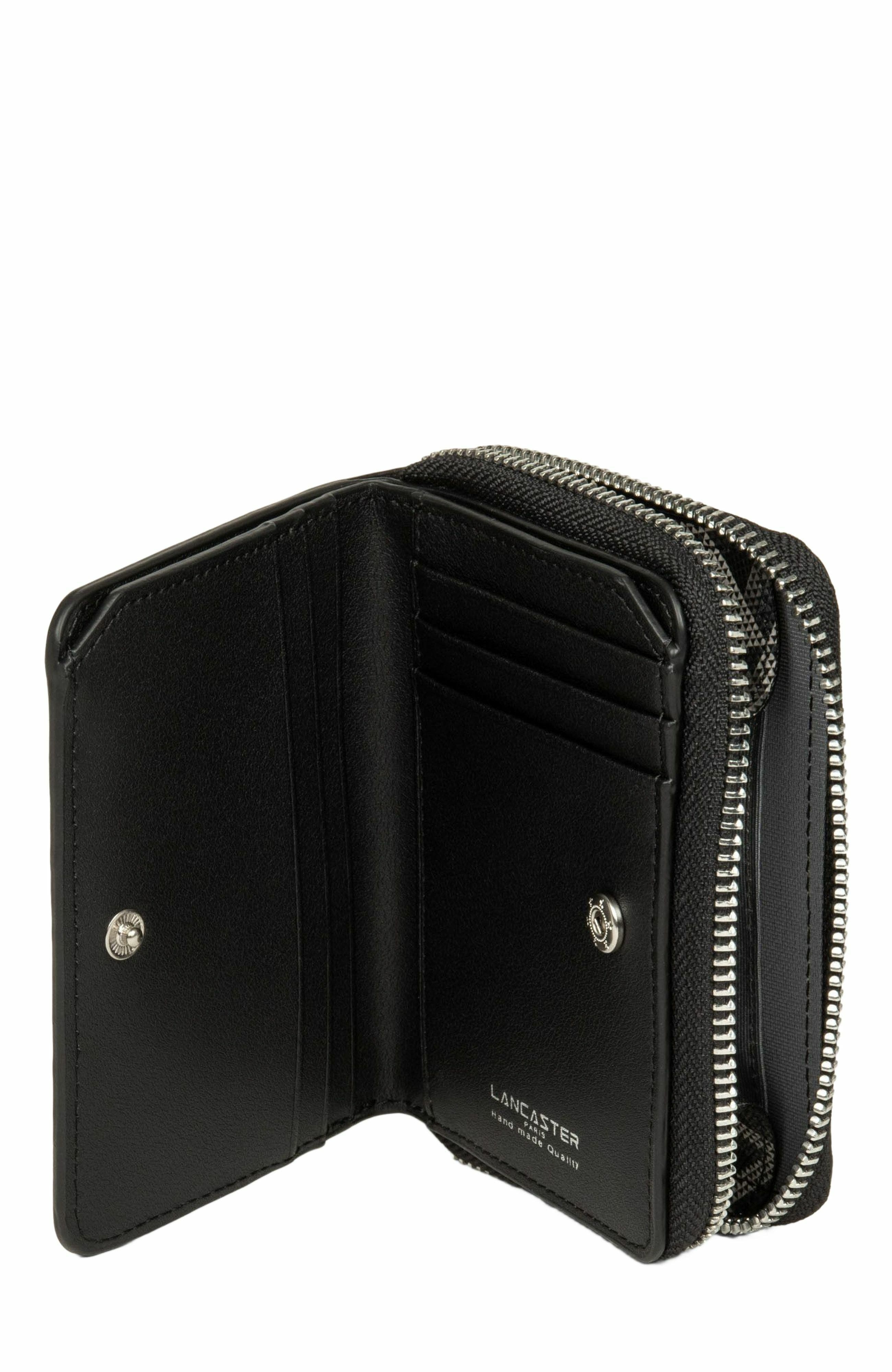 Lancaster Back-to-Back Zipped Wallet Ikon, Alternate, color, Noir